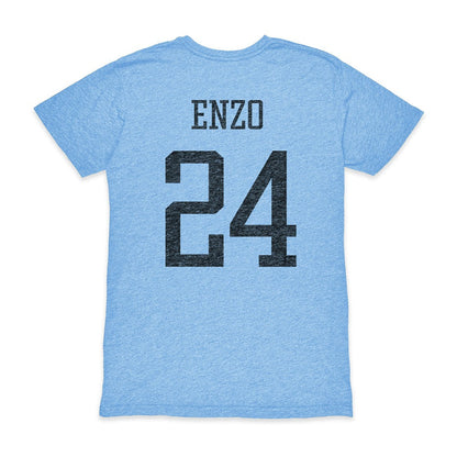 Enzo Fernández Argentina National Team 1863FC Player Vintage Tri-Blend T-Shirt - Light Blue sale