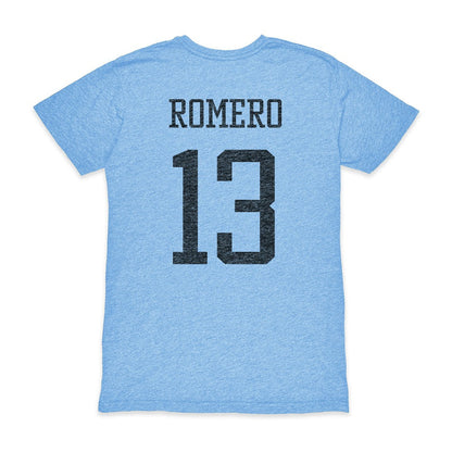 Cristian Romero Argentina National Team 1863FC Player Vintage Tri-Blend T-Shirt - Light Blue sale