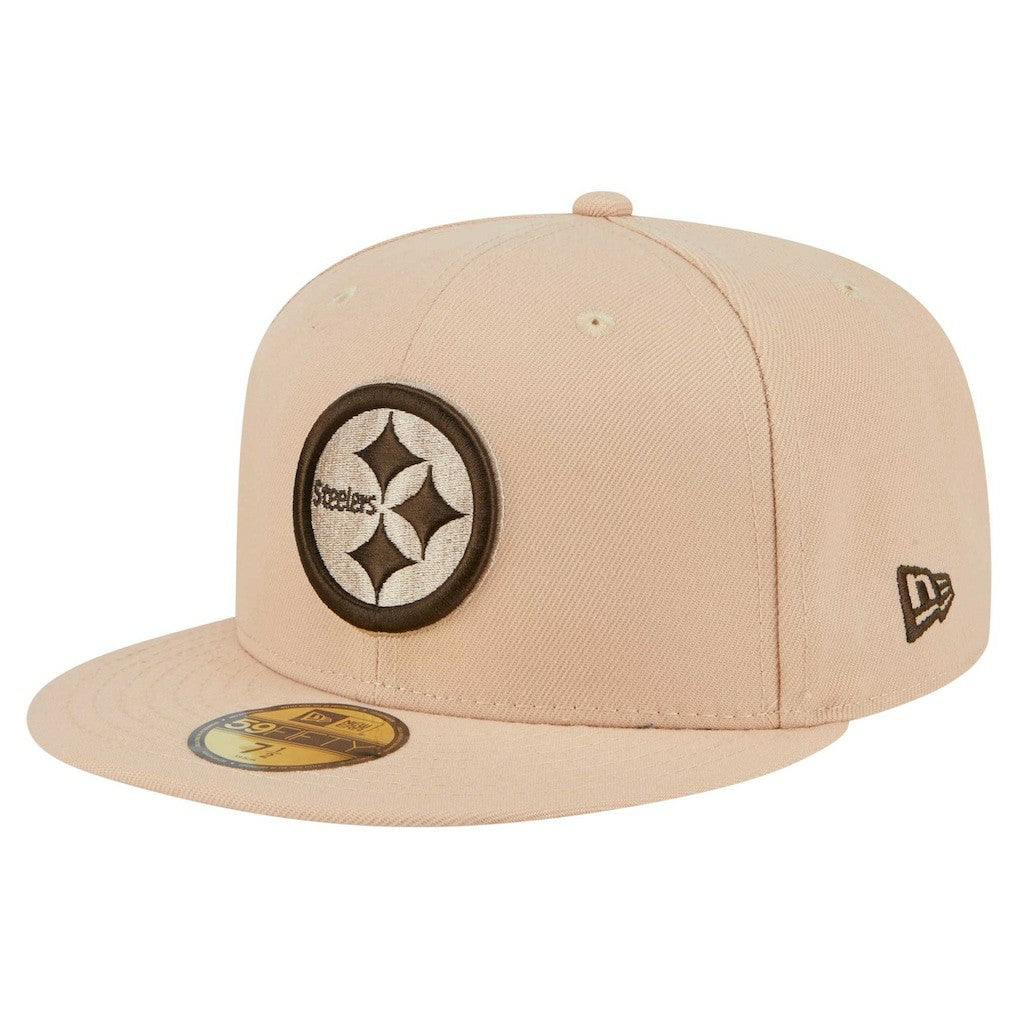 Pittsburgh Steelers New Era Candied Pecan 59FIFTY Fitted Hat - Tan on sale