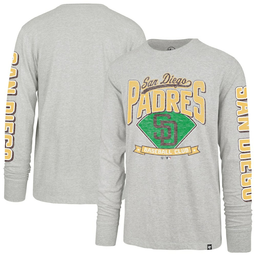 San Diego Padres Fair Ball Franklin Long Sleeve T-Shirt - Gray | 47 brand