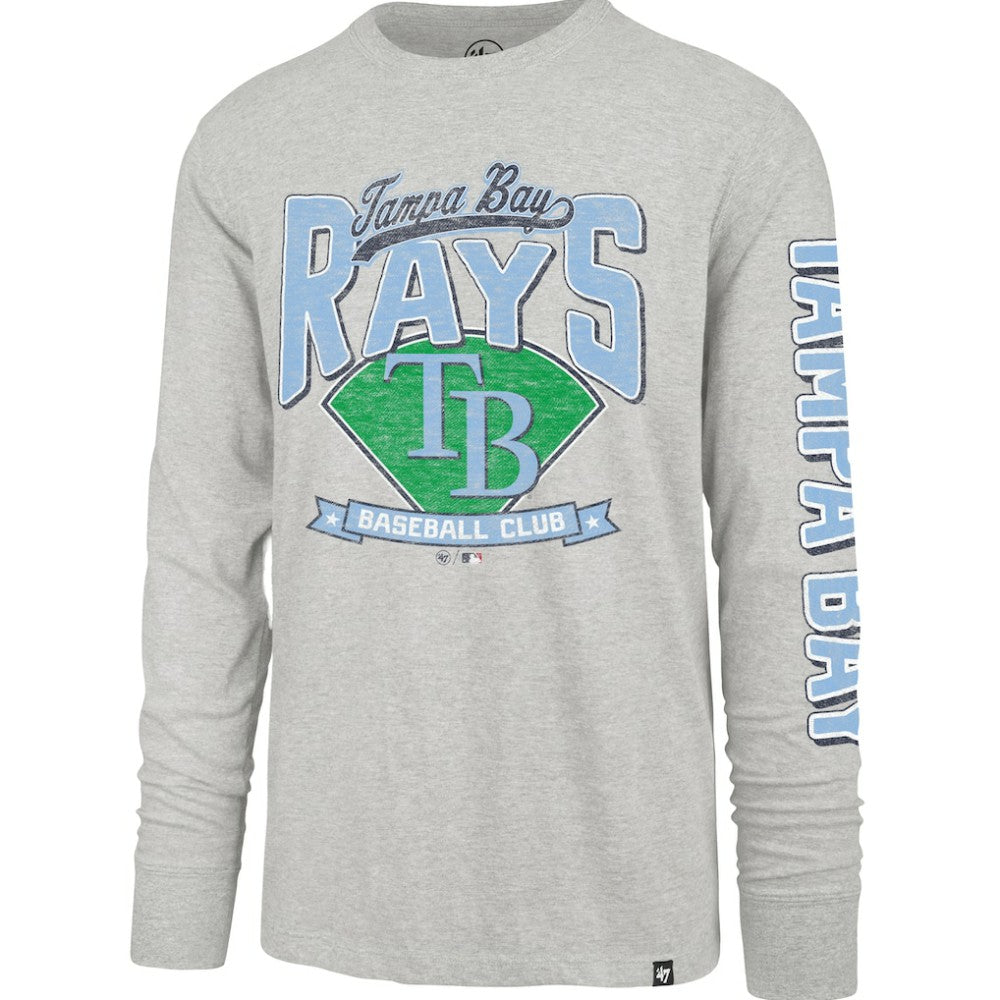 Tampa Bay Rays Fair Ball Franklin Long Sleeve T-Shirt - Gray | 47 brand