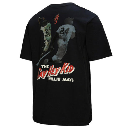 Willie Mays San Francisco Giants Legends Collection Vintage Logo T-Shirt - Black | Mitchell & Ness