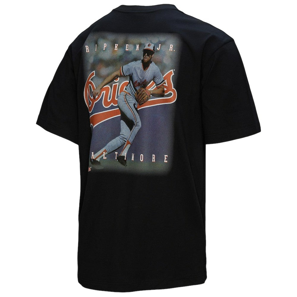 Cal Ripken Jr. Baltimore Orioles Legends Collection Vintage Logo T-Shirt - Black | Mitchell & Ness