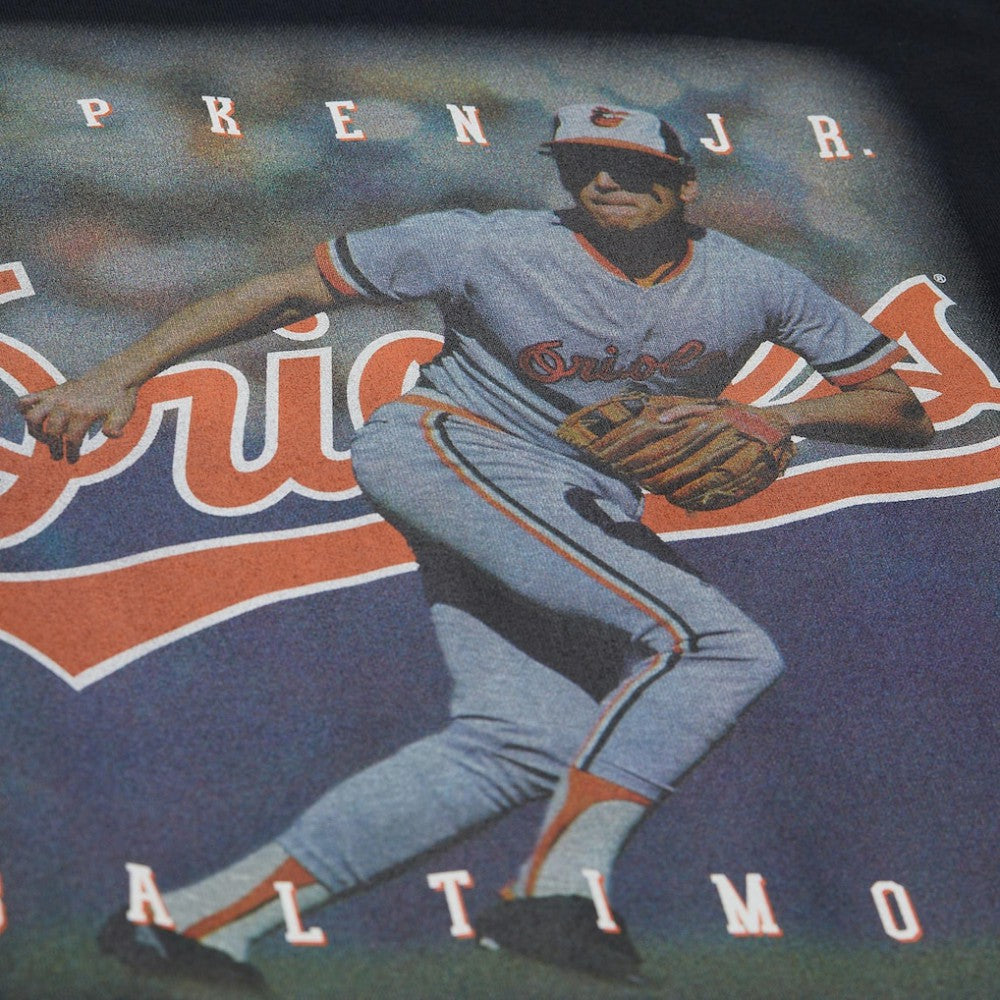 Cal Ripken Jr. Baltimore Orioles Legends Collection Vintage Logo T-Shirt - Black | Mitchell & Ness
