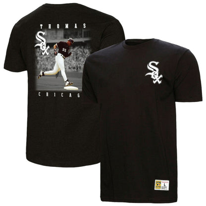 Frank Thomas Chicago White Sox Legends Collection Vintage Logo T-Shirt - Black | Mitchell & Ness