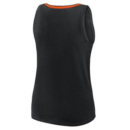 Baltimore Orioles Logo Athletic Women's Stellar Win V-Neck Tank Top - Black