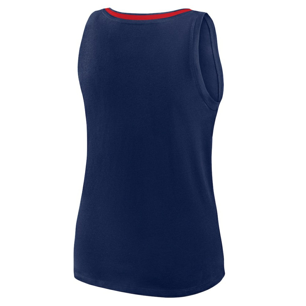 Cleveland Guardians Logo Athletic Women's Stellar Win V-Neck Tank Top - Navy