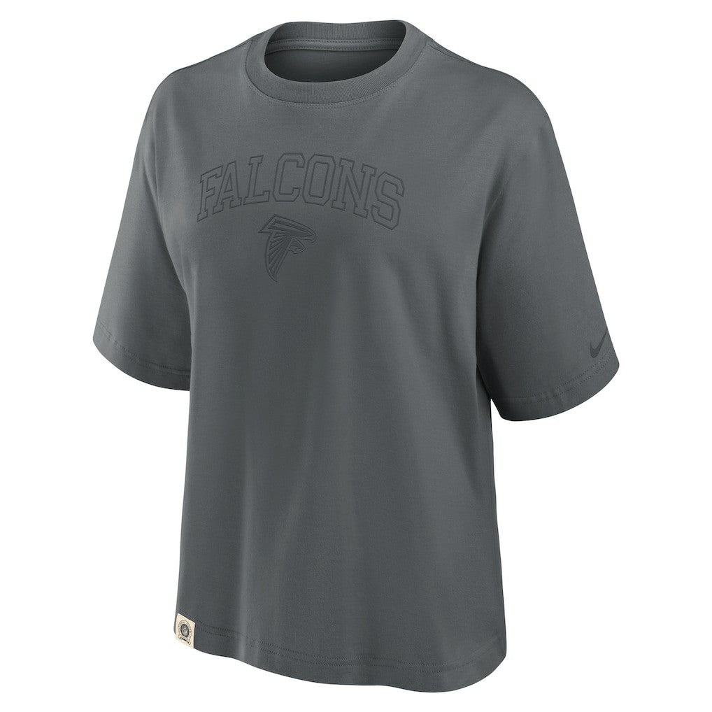 Atlanta Falcons Women's Glory Arch Boxy T-Shirt - Charcoal | Nike for sale