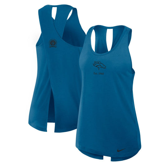 Denver Broncos Women's Glory Open-Back Crisscross Dri-FIT Tank Top - Turquoise | Nike sale