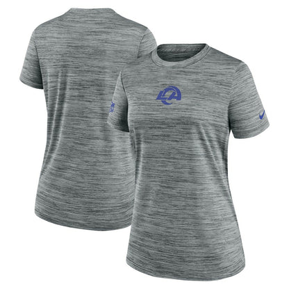 Los Angeles Rams Women's Sideline Velocity Dri-FIT T-Shirt - Gray | Nike online