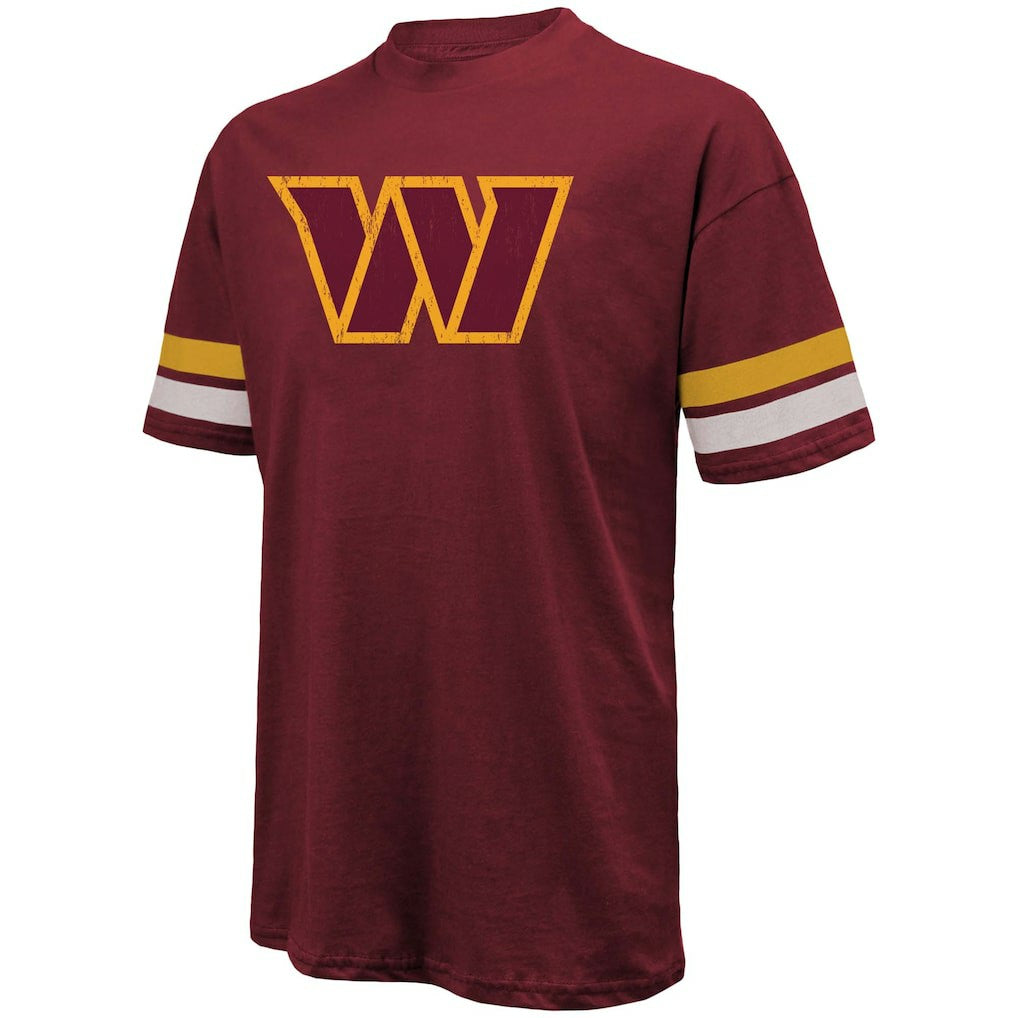 Jayden Daniels Washington Commanders Majestic Threads Name & Number Oversize Fit T-Shirt - Burgundy outlet