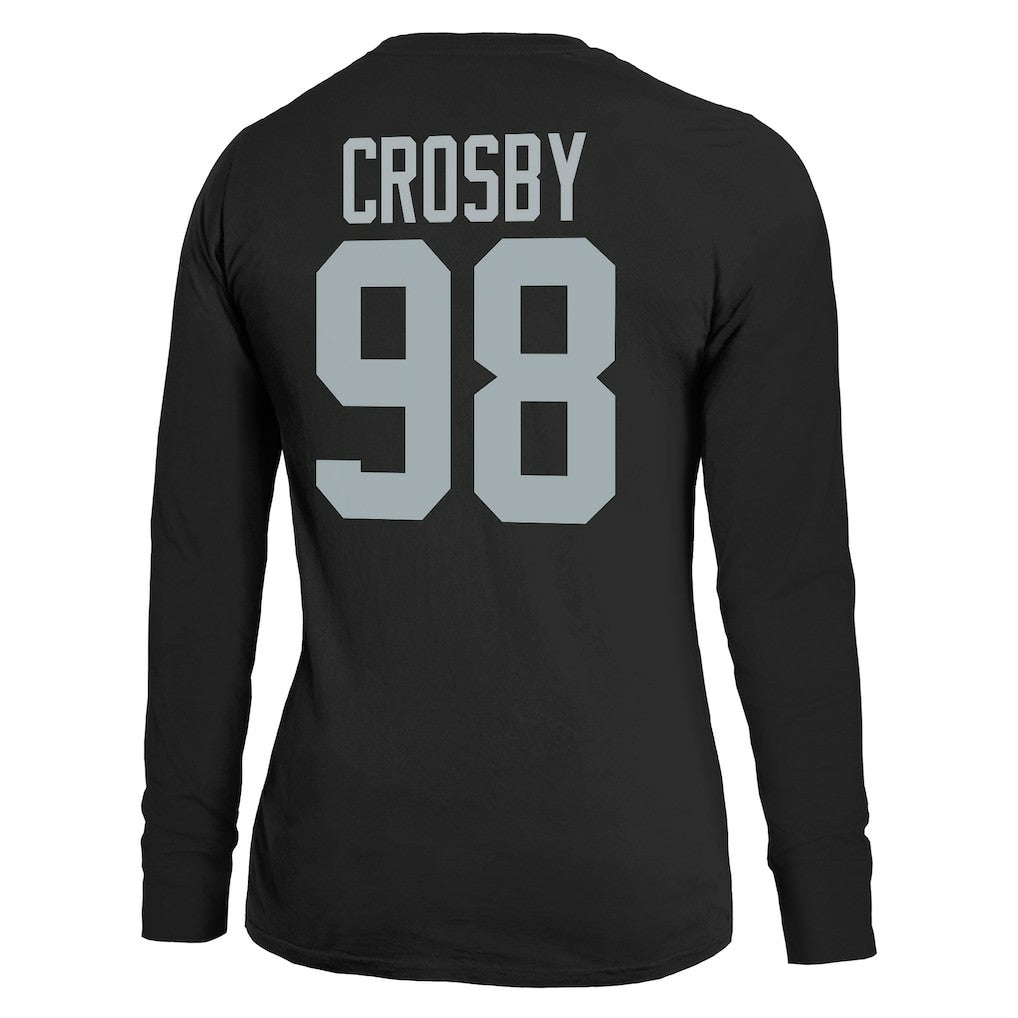 Maxx Crosby Las Vegas Raiders Majestic Threads Women's Player Name & Number Long Sleeve T-Shirt - Black sale