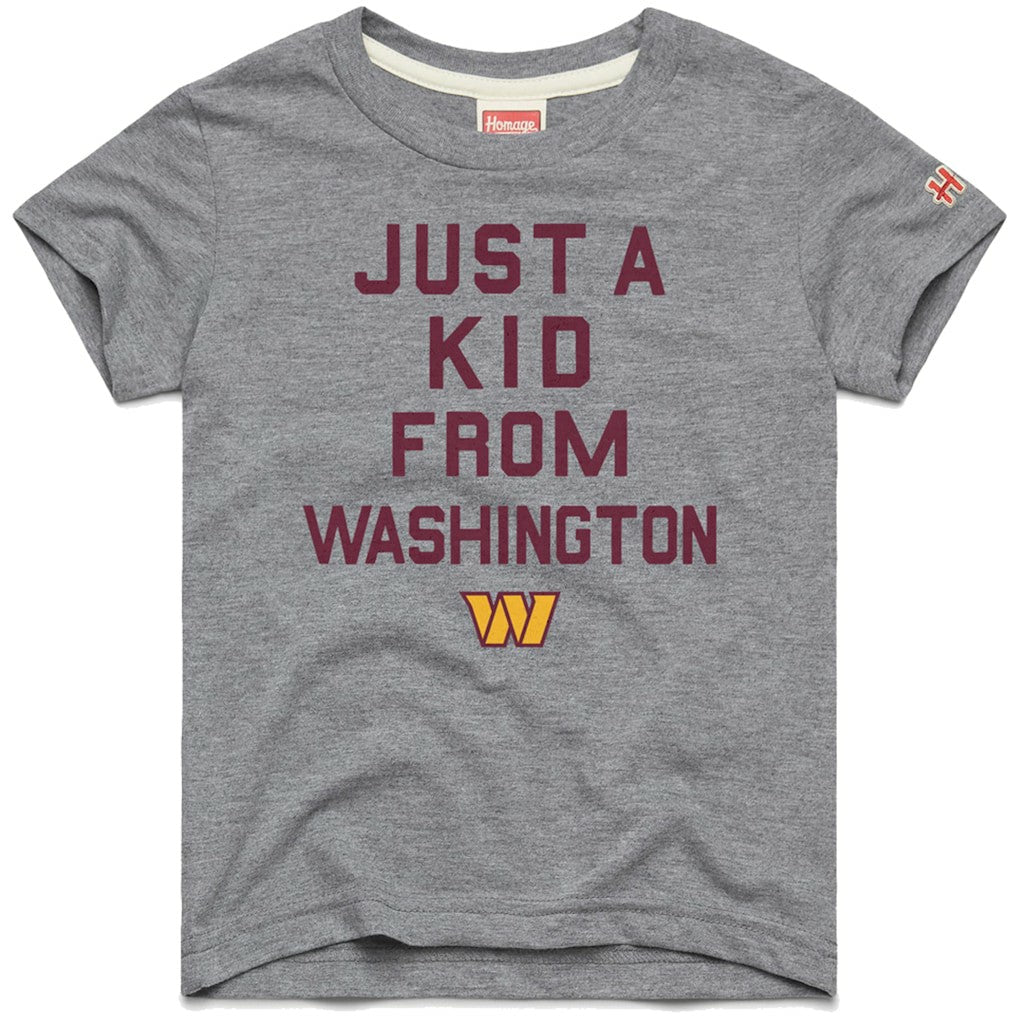 Washington Commanders Homage Youth Just a Kid Tri-Blend T-Shirt - Gray online