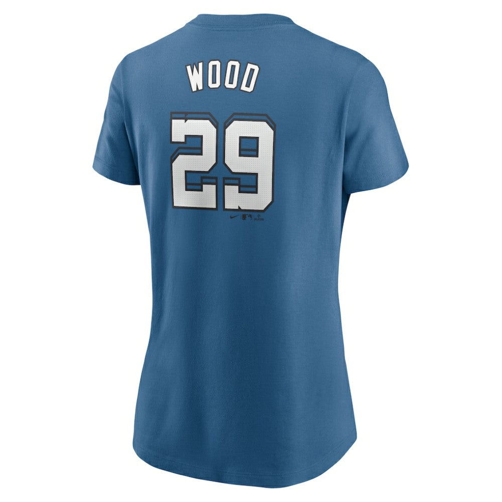 James Wood Washington Nationals Women's 2025 City Connect Fuse Name & Number T-Shirt - Blue | Nike