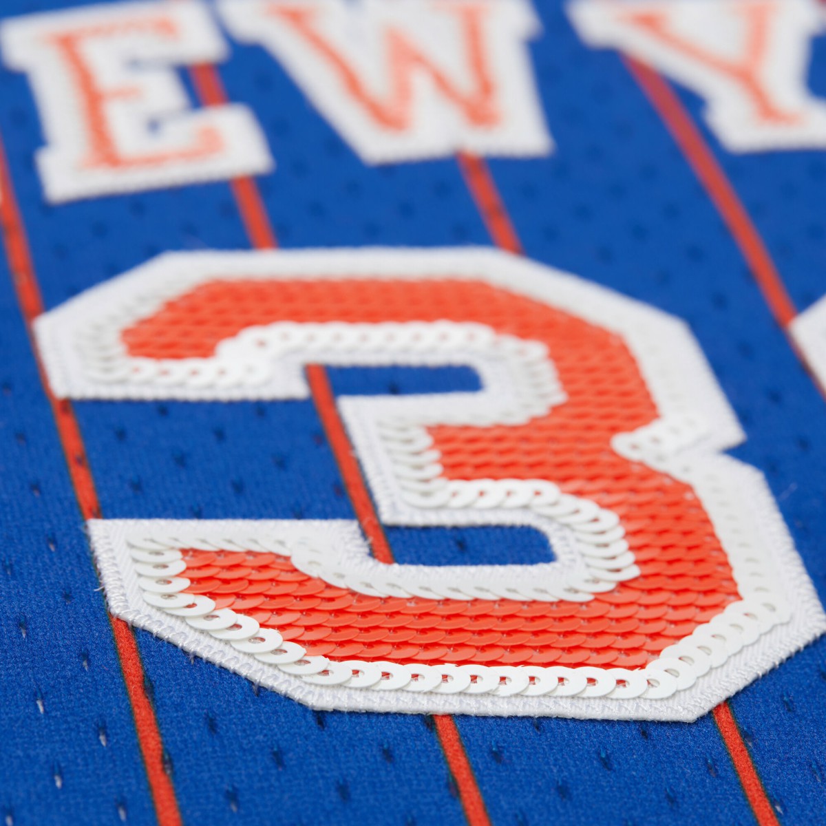 Patrick Ewing New York Knicks x DANNIJO Women's Fashion Cropped Basketball Jersey - Royal | Mitchell & Ness sale