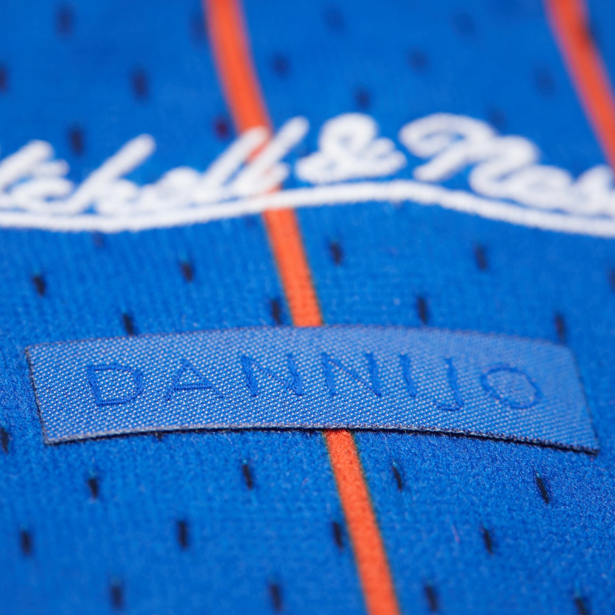 Patrick Ewing New York Knicks x DANNIJO Women's Fashion Cropped Basketball Jersey - Royal | Mitchell & Ness sale