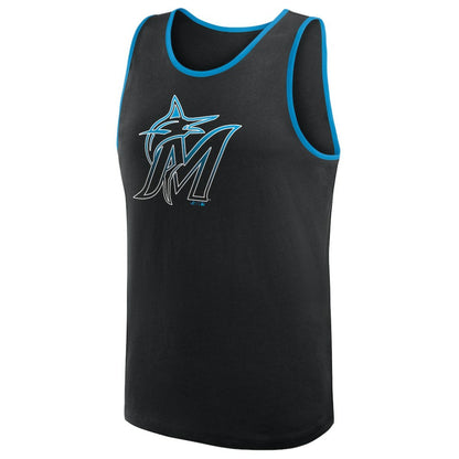 Miami Marlins Logo Athletic Unmatched Success Tank Top - Black