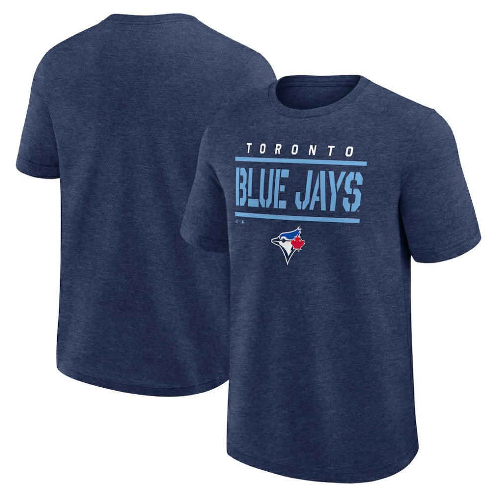 Toronto Blue Jays Logo Athletic Top Notch T-Shirt - Heather Navy