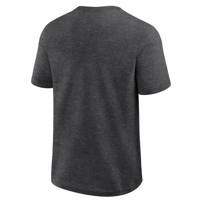 Cincinnati Reds Logo Athletic Top Notch T-Shirt - Heather Charcoal