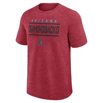 Arizona Diamondbacks Logo Athletic Top Notch T-Shirt - Heather Red