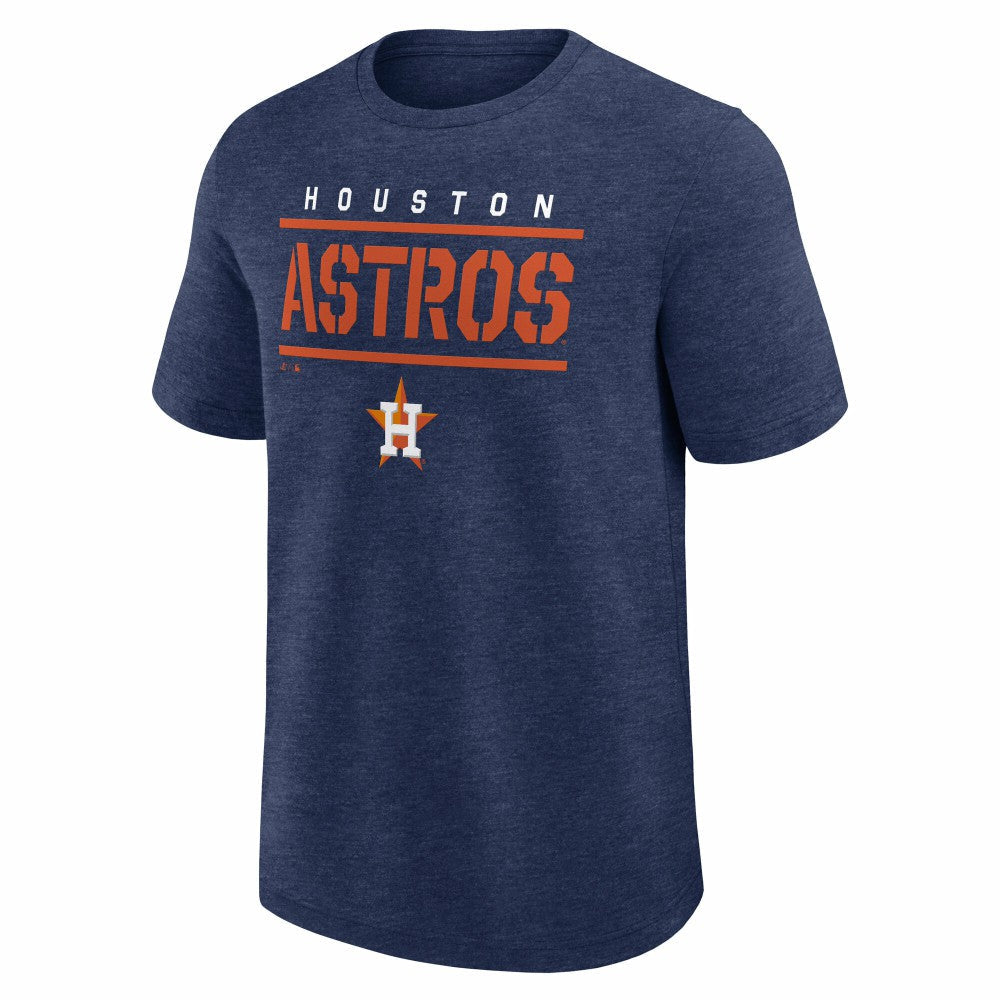 Houston Astros Logo Athletic Top Notch T-Shirt - Heather Navy
