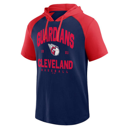 Cleveland Guardians Logo Athletic Prime Hoodie T-Shirt - Navy