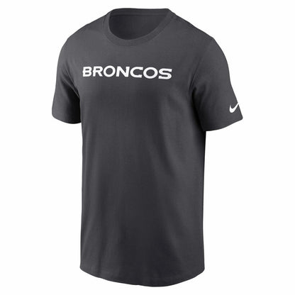 Denver Broncos Primetime Wordmark Essential T-Shirt - Anthracite | Nike cheap