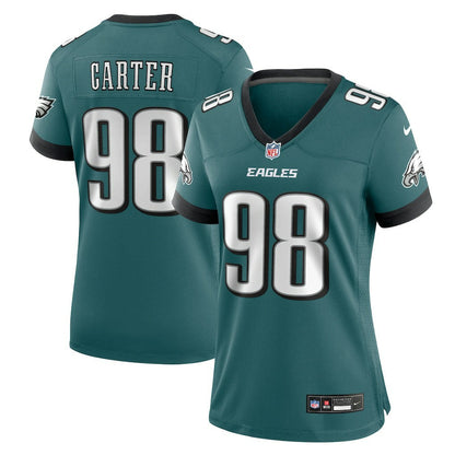 Jalen Carter Philadelphia Eagles Women's Team Game Jersey - Midnight Green | Nike cheap