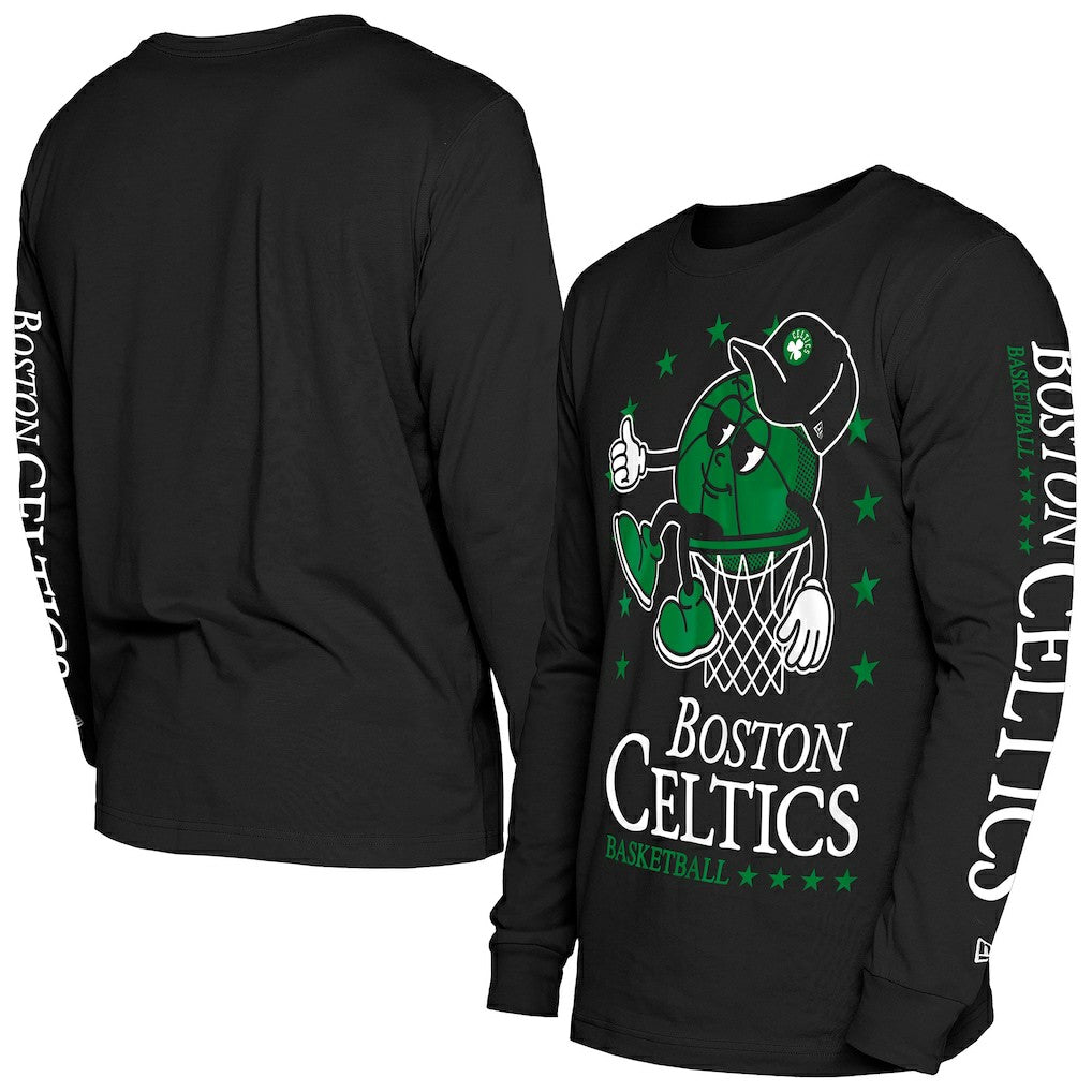 Boston Celtics Old School Sport Long Sleeve T-Shirt - Black | New Era outlet