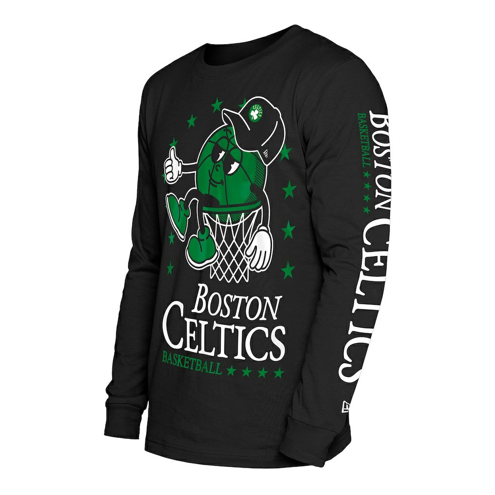 Boston Celtics Old School Sport Long Sleeve T-Shirt - Black | New Era outlet