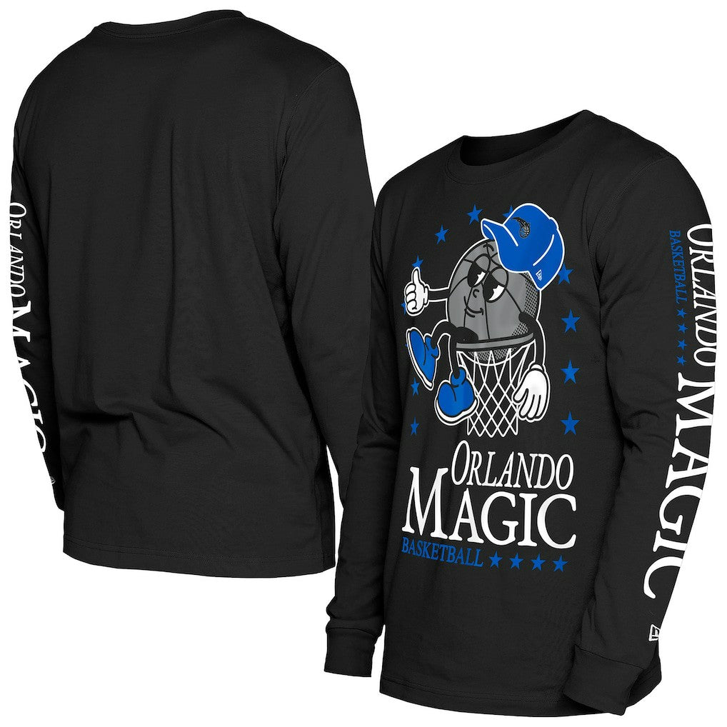 Orlando Magic Old School Sport Long Sleeve T-Shirt - Black | New Era discount