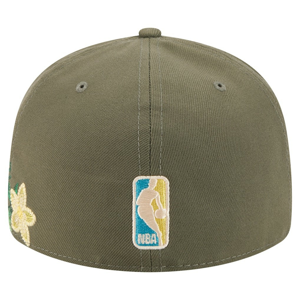 Chicago Bulls Tonal Florals 59FIFTY Fitted Hat - Olive | New Era outlet