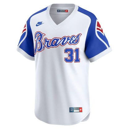 Greg Maddux Atlanta Braves Throwback Cooperstown Collection Limited Jersey - White | Nike