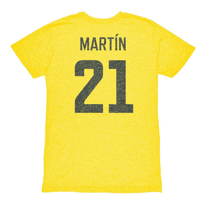 Henry Martin Club America 1863FC Vintage Player Name & Number Tri-blend T-Shirt - Yellow outlet
