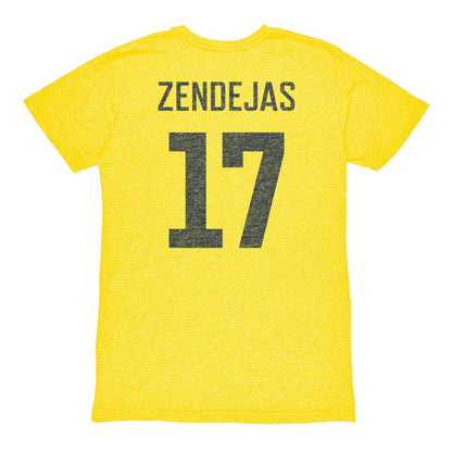 Alejandro Zendejas Club America 1863FC Vintage Player Name & Number Tri-blend T-Shirt - Yellow online