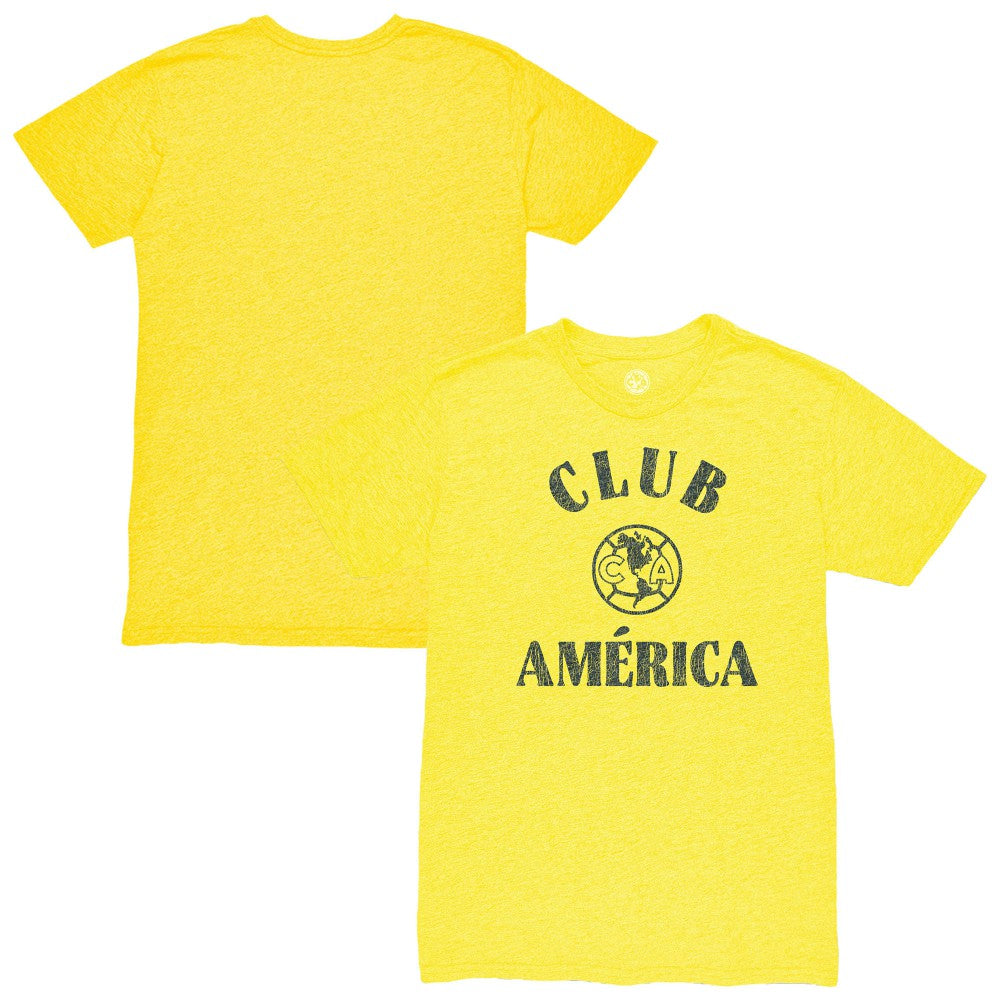 Club America 1863FC Team Arch Vintage Tri-Blend T-Shirt - Yellow online