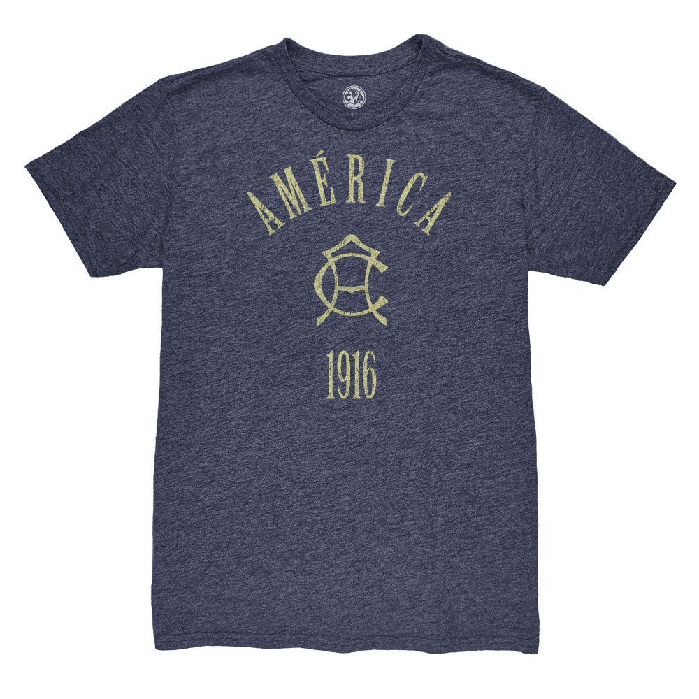 Club America 1863FC Team Arch Vintage Tri-Blend T-Shirt - Navy for sale