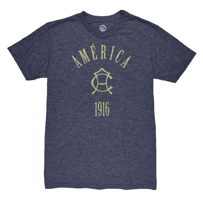 Club America 1863FC Team Arch Vintage Tri-Blend T-Shirt - Navy for sale