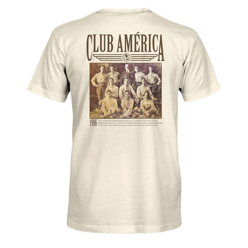 Club America 1863FC Vintage Photo T-Shirt - Tan shop