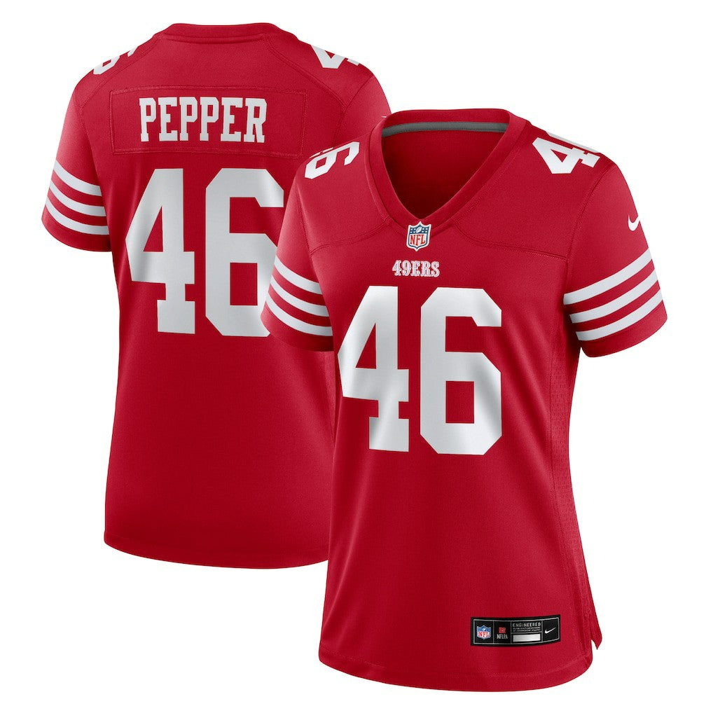 Taybor Pepper San Francisco 49ers Women's Team Game Jersey - Scarlet | Nike sale