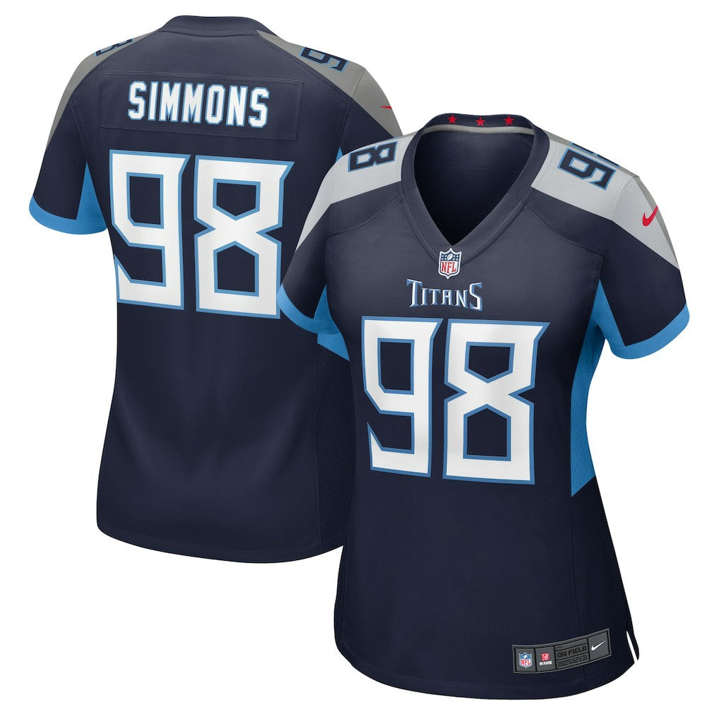 Jeffery Simmons Tennessee Titans Women's Alternate Game Jersey - Navy | Nike sale