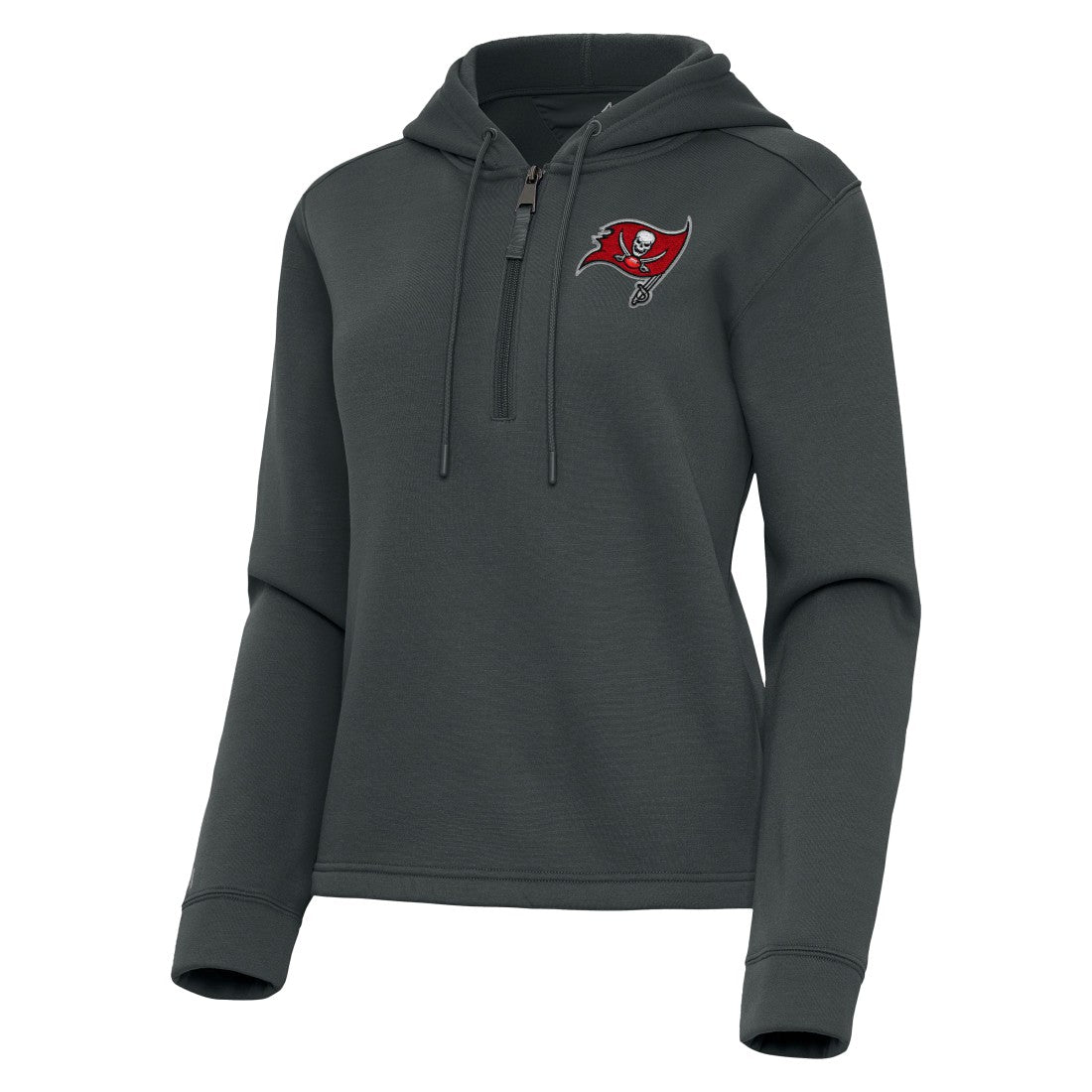 Tampa Bay Buccaneers Antigua Women's Contemporary Quarter-Zip Hoodie - Pewter sale