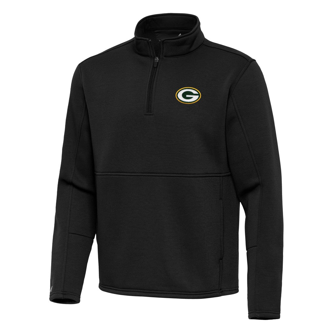 Green Bay Packers Antigua Twist Quarter-Zip Pullover Jacket - Black outlet
