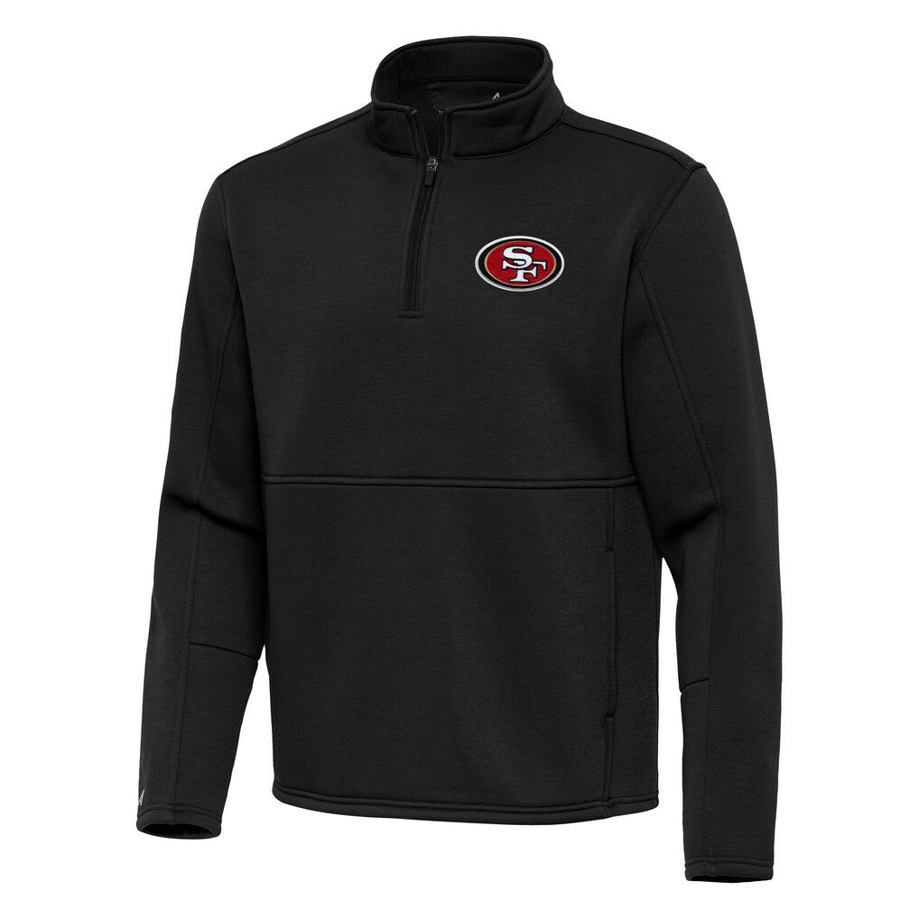 San Francisco 49ers Antigua Twist Quarter-Zip Pullover Jacket - Black outlet