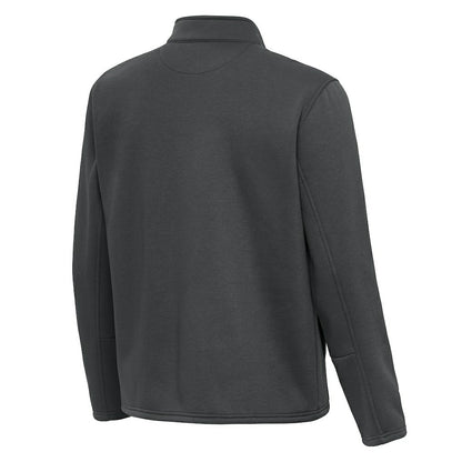 Kansas City Chiefs Antigua Twist Quarter-Zip Pullover Jacket - Pewter on sale