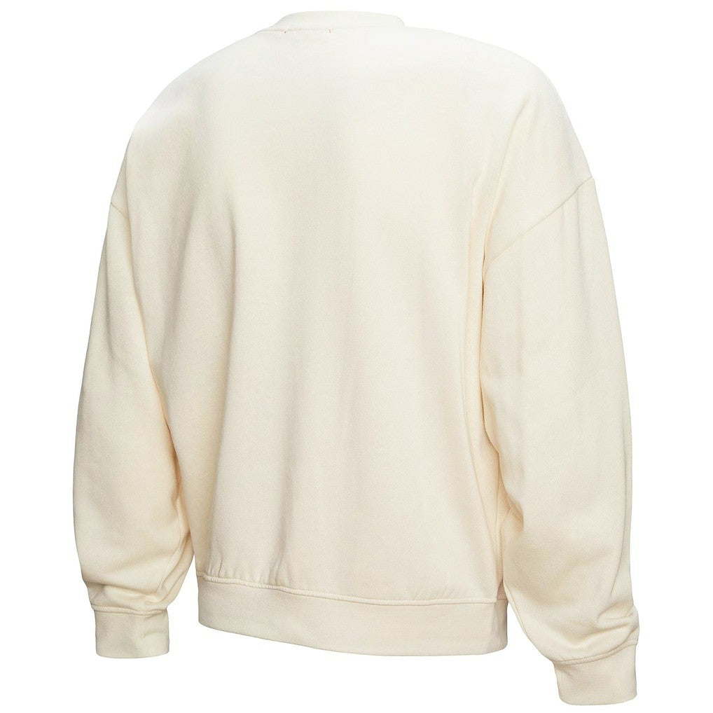 New York Knicks Women's Brush Bucket Pullover Sweatshirt - Cream | Mitchell & Ness on sale