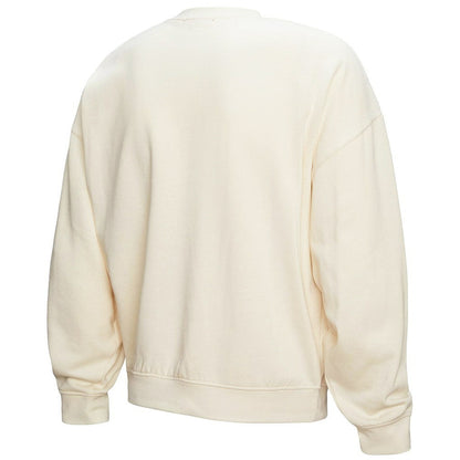 New York Knicks Women's Brush Bucket Pullover Sweatshirt - Cream | Mitchell & Ness on sale