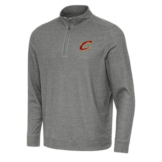 Cleveland Cavaliers Antigua Subtle Quarter-Zip Sweatshirt sale - Heather Black discount