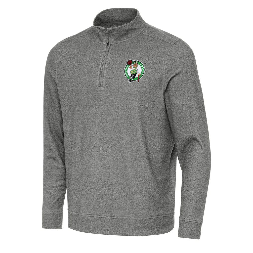 Boston Celtics Antigua Subtle Quarter-Zip Sweatshirt - Heather Black outlet