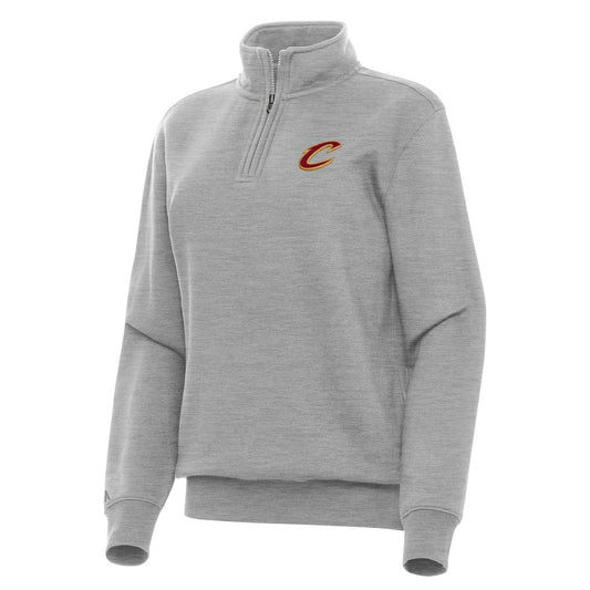 Cleveland Cavaliers Antigua Women's Victory Quarter-Zip Sweatshirt sale - Heather Gray online